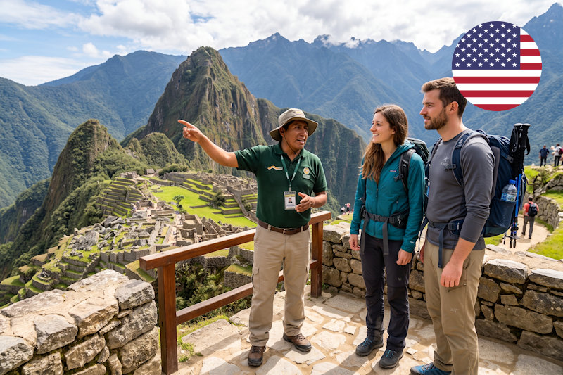Guía en Machu Picchu en inglés