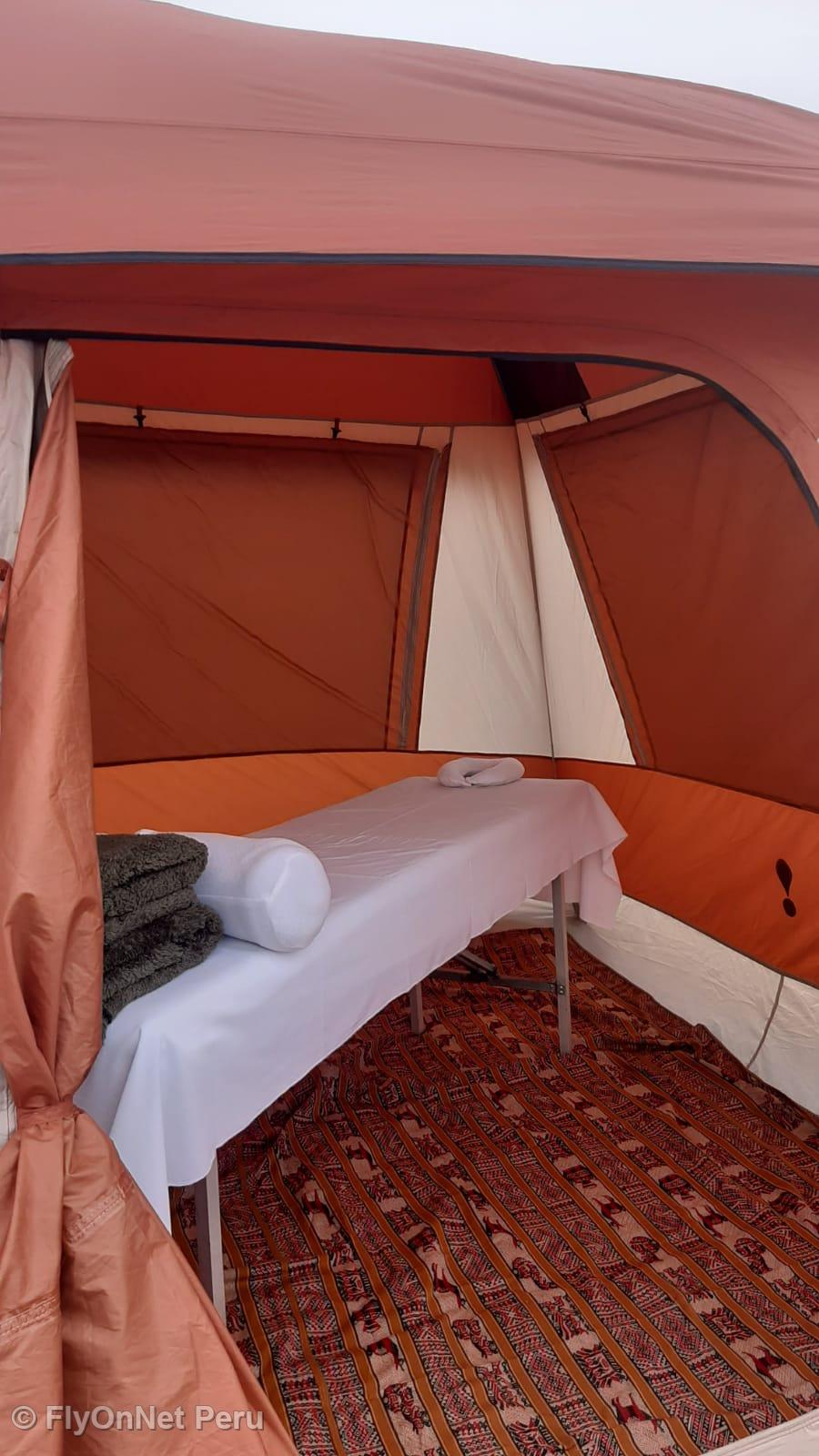 Álbum de fotos: Tienda dedicada al spa durante el trekking en el Camino Inca Imperial