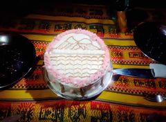 Torta de cumpleaños durante el trek